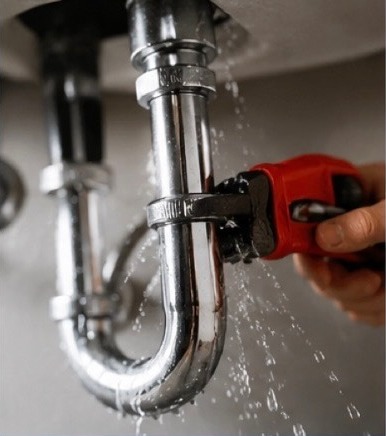 Fuite d'eau réparée par MJR Multiservices